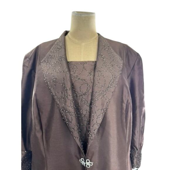 NWT! "CACHET" 2 PC Emb. Beaded Formal Dress SZ 24W Grandma Mother Of The Bride - Picture 2 of 16